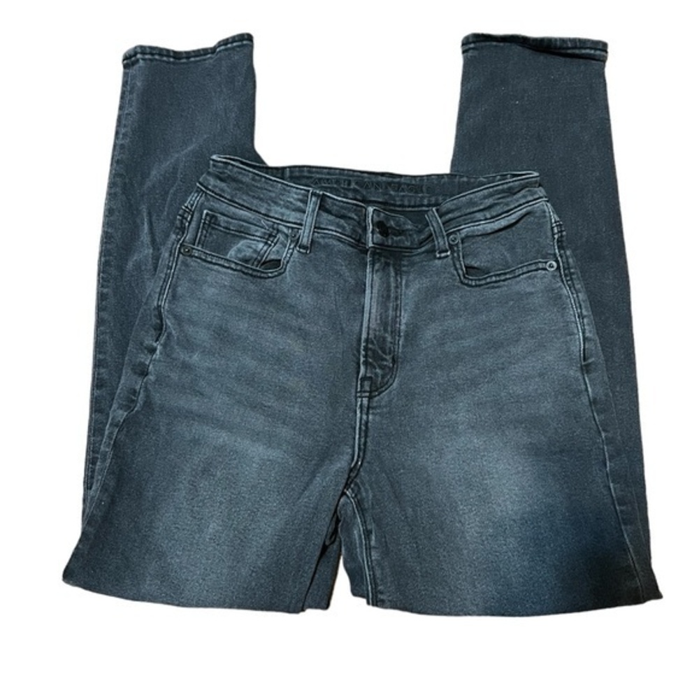 American Eagle Mom Jeans Black / Gray Size 2